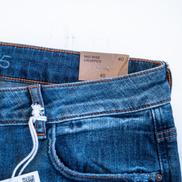 ZARA MID RISE CROPPED JEANS SIZE 40 - Picture 6 of 8